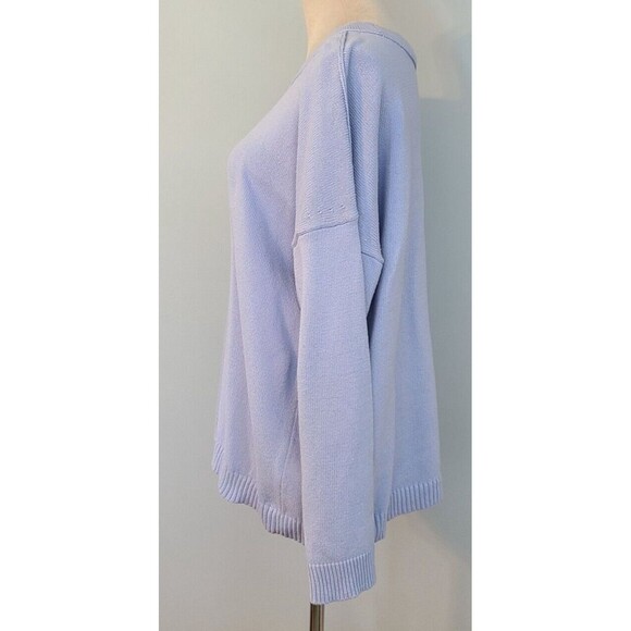 J Jill Womens L Blue Pastel Long Sleeve Relaxed Fit Pullover Sweater Cabincore - Picture 3 of 16